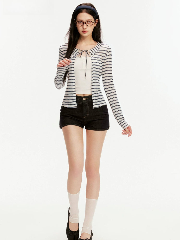 Denim Straight Shorts