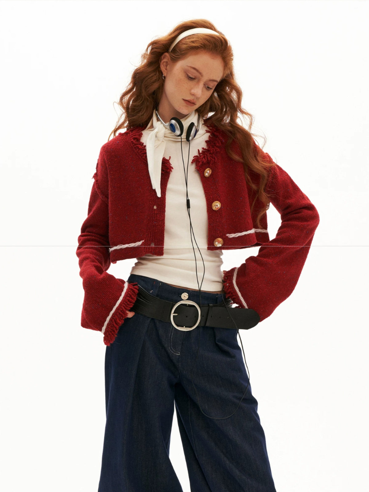 Soft Tie Neck Fitted Sleeve Top