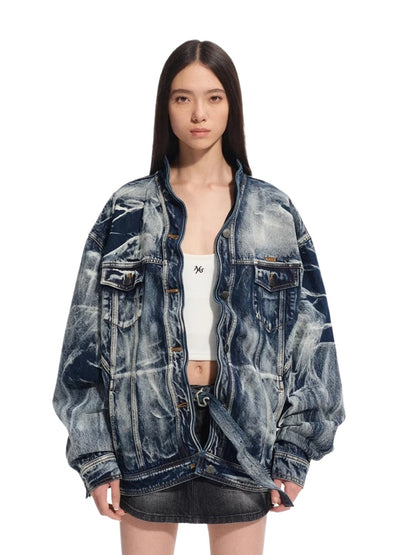 Vintage Blue Volcanic Denim Jacket