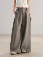 Pleated Wide-Leg Trousers
