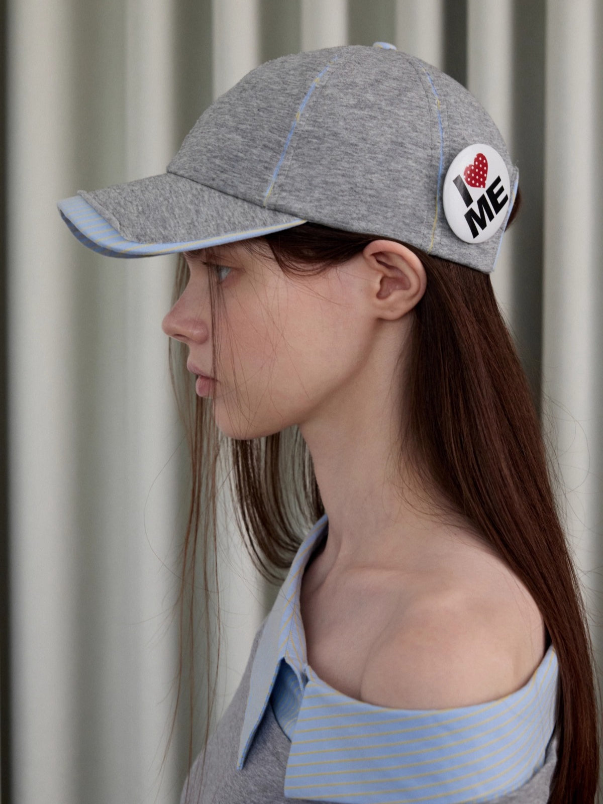 Plaid-Panel Badge Baseball Cap
