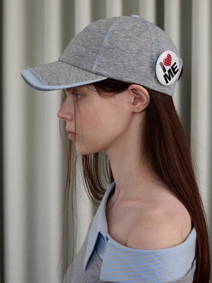 Plaid-Panel Badge Baseball Cap