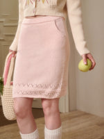 Cosagach Cream Wool Knit Cardigan & Skirt Set