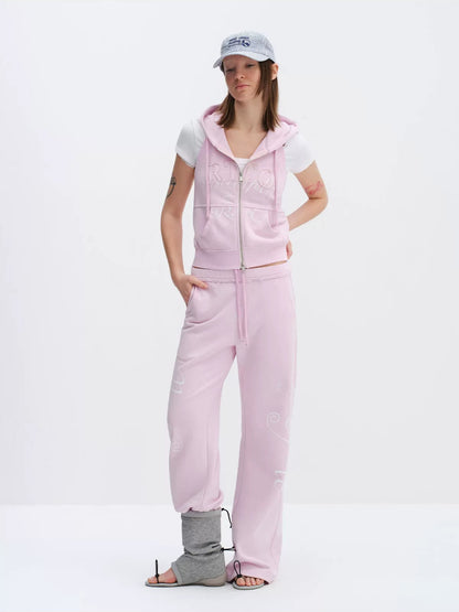 Sleeveless Hoodie &amp; Flared Pants Set
