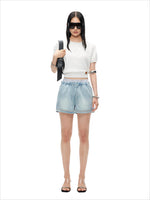 Hanley Drawstring Denim Shorts