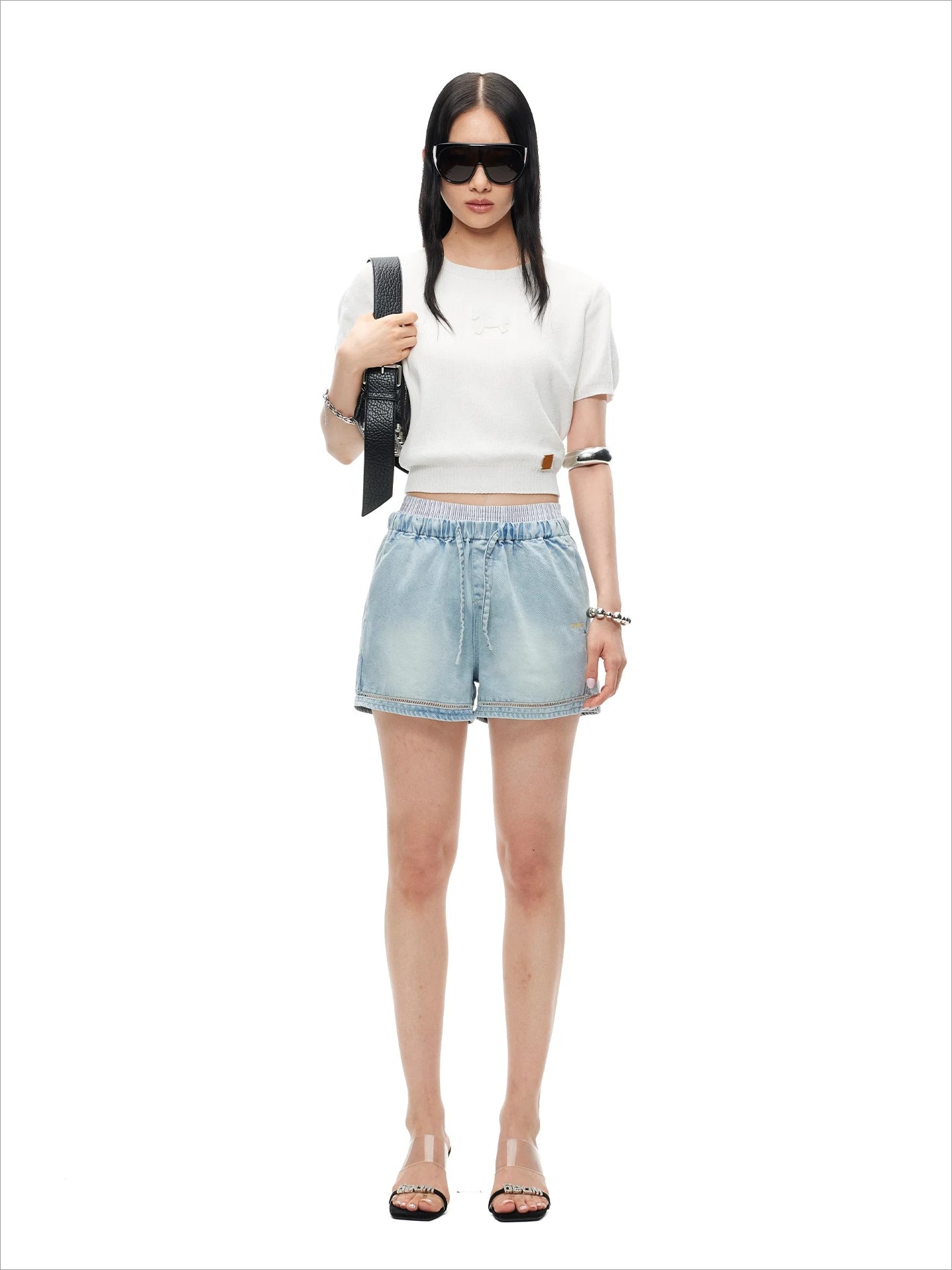 Hanley Drawstring Denim Shorts