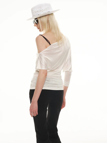 Asymmetric Lace Layer Top