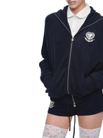 Dog-Ear Hoodie & Flared Pants Set