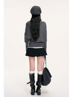 Cape Cut Turtleneck Batwing Sweater