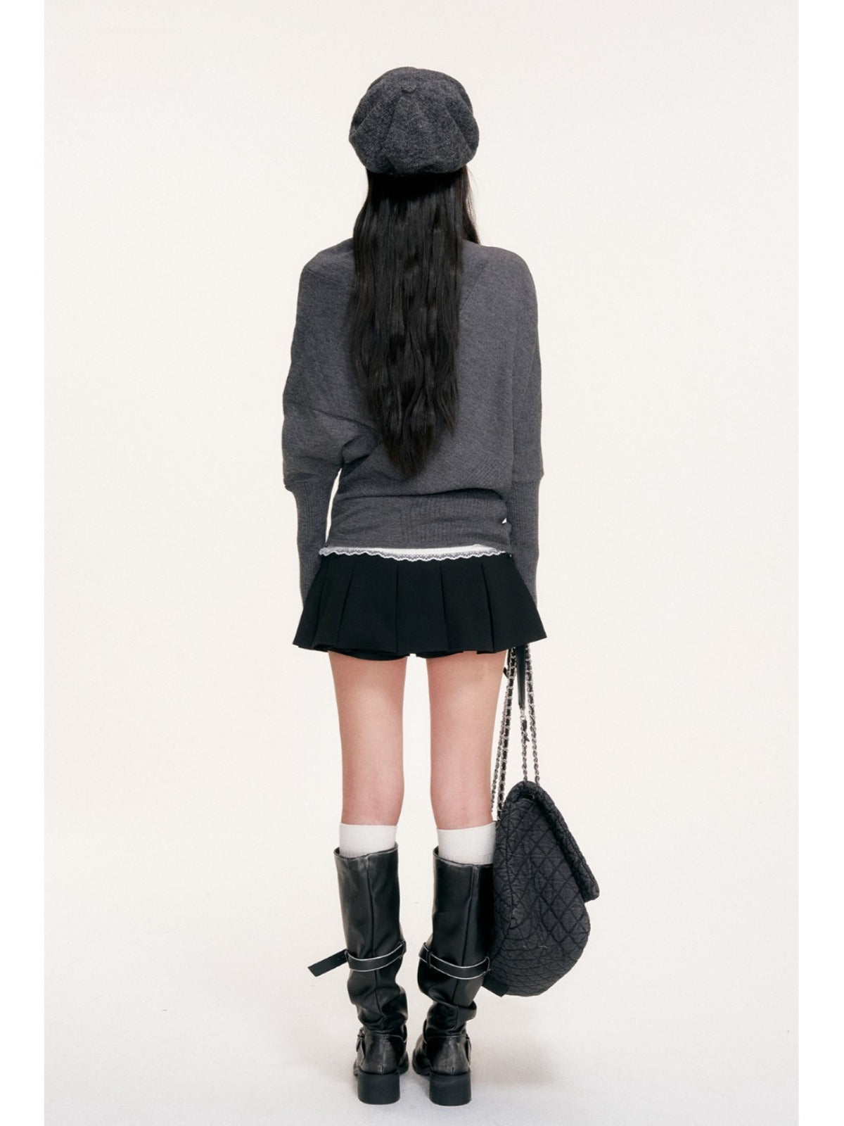 Cape Cut Turtleneck Batwing Sweater