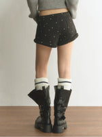 Polka Dot Cuffed A-Line Shorts