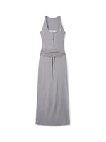 Contrast Color Fake Two-piece Waist Hollow Dress