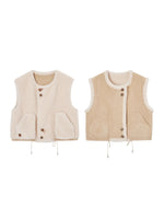 Button Sherpa Reversible Vest