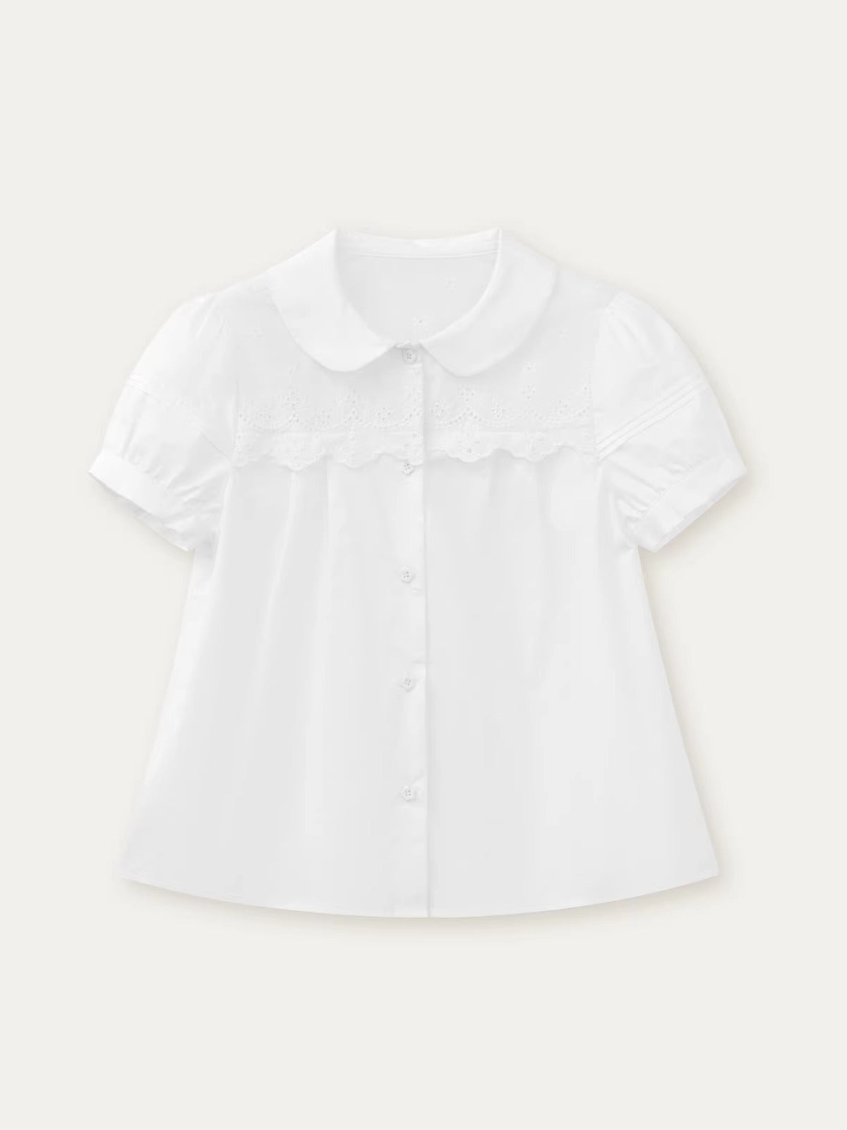 White Embroidered Shirt &amp; Skirt Set