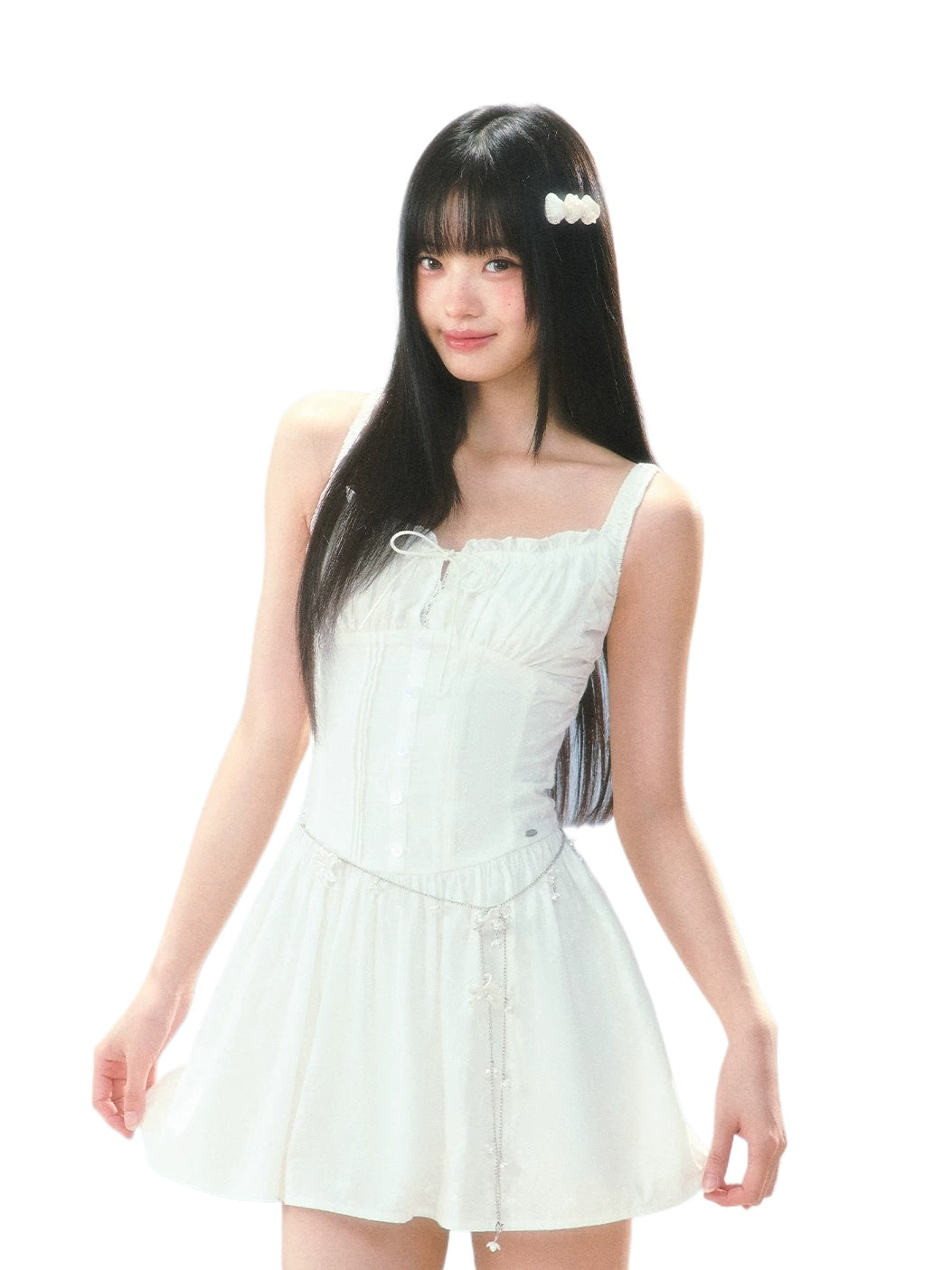 Jacquard Square-Neck Dress