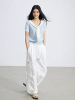Layered Cape Knit Top