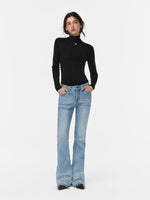 Cloud Fir Wool Turtleneck Knit Top