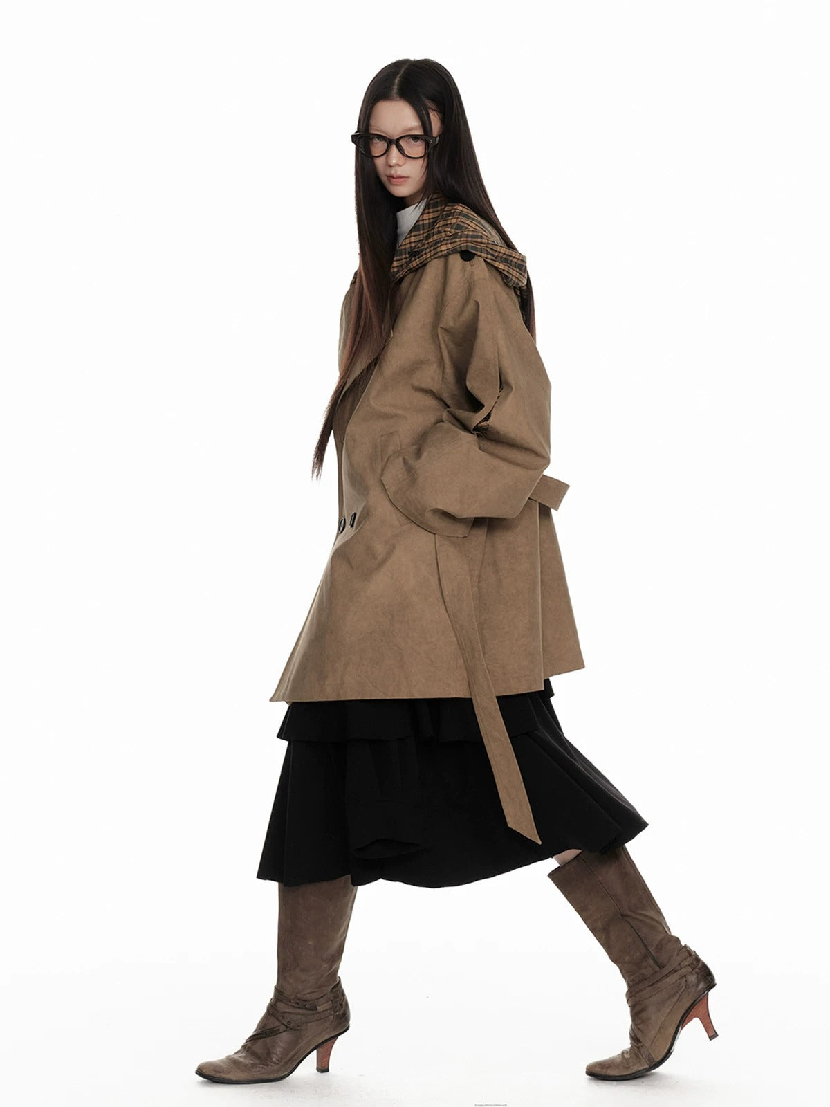 Textured Hooded Utility Jacket