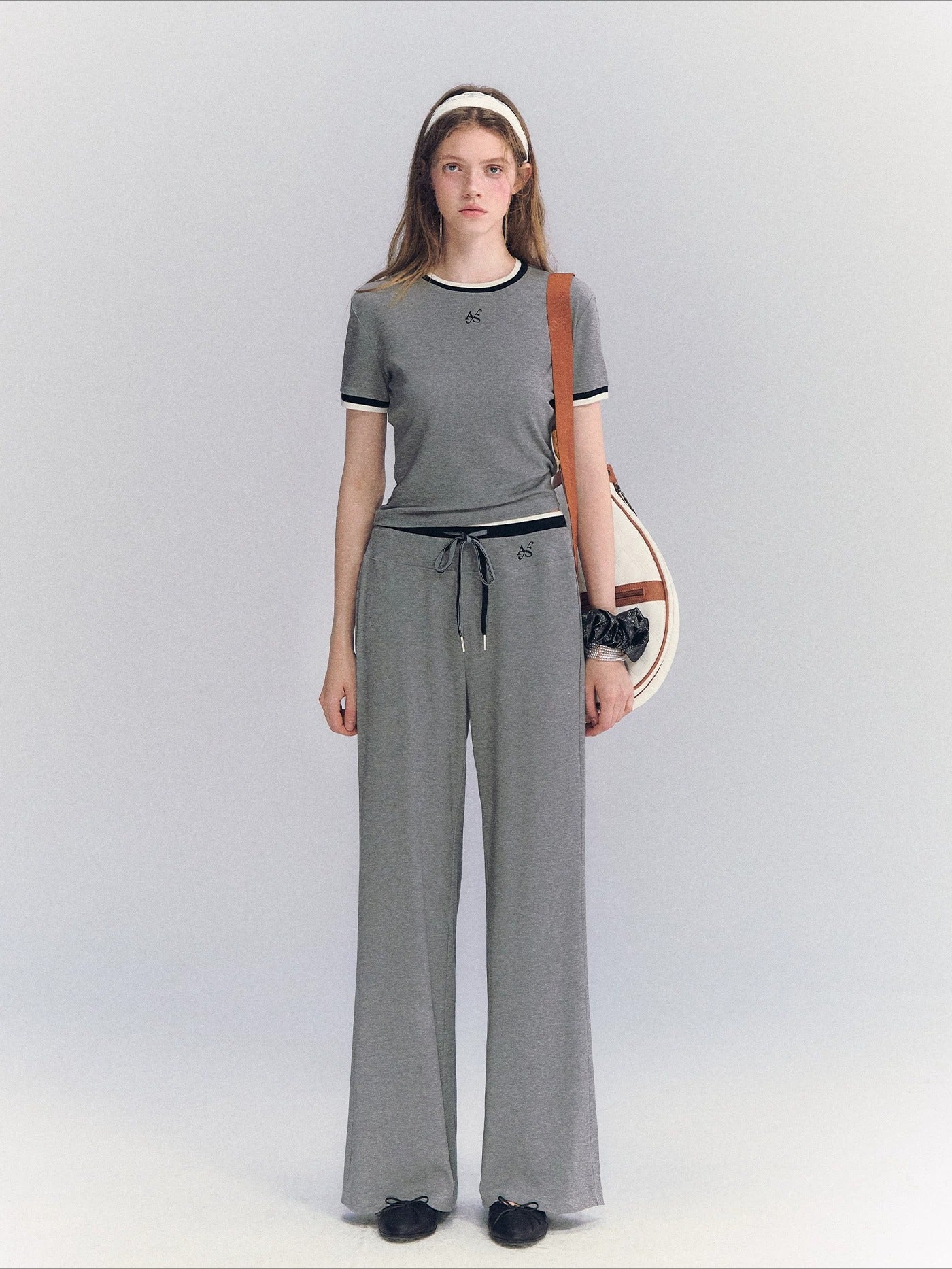 Contrast Trim Pants Set