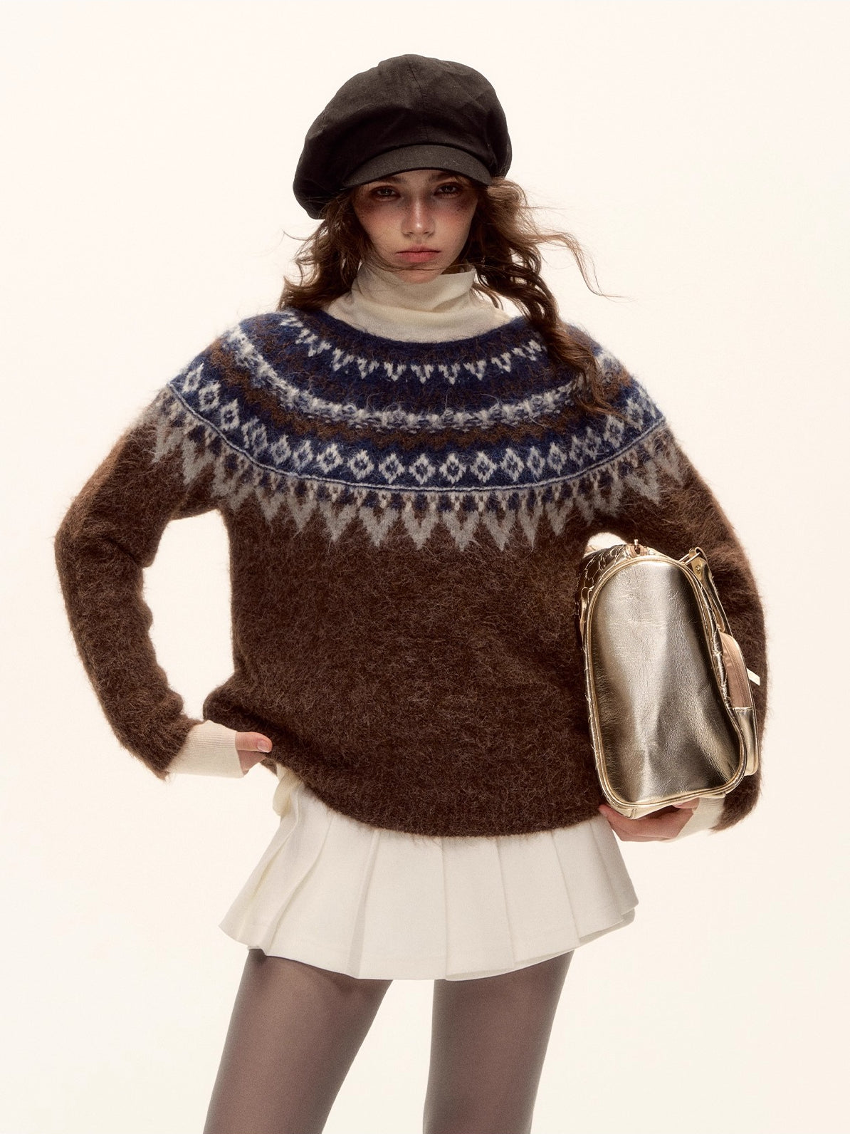 Wool-Blend Fair Isle Sweater