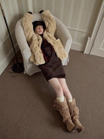 Rex Rabbit Patchwork Fur Jacket