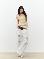 Ruffled Lace Cami Top