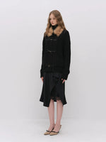 Asymmetric Satin Skirt