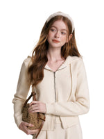 Embroidered Zip Knit Set