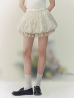 Lace Tiered Mini Skirt