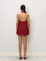 Vacation-Style Slim Halter Dress