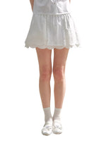 Embroidered Cotton A-Line Skirt