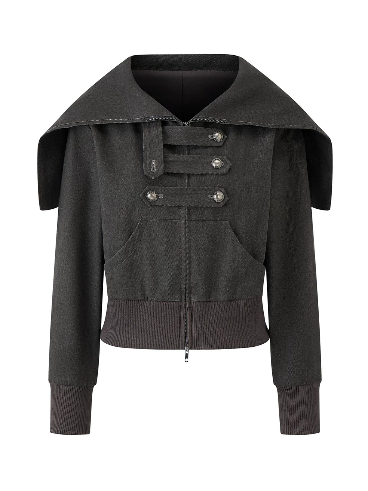 Hooded Double-Breasted Jacket