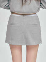 Contrast Hoodie Skirt Set