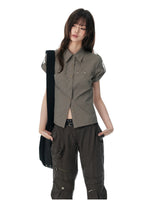 Vintage Rivet Plaid Fitted Shirt