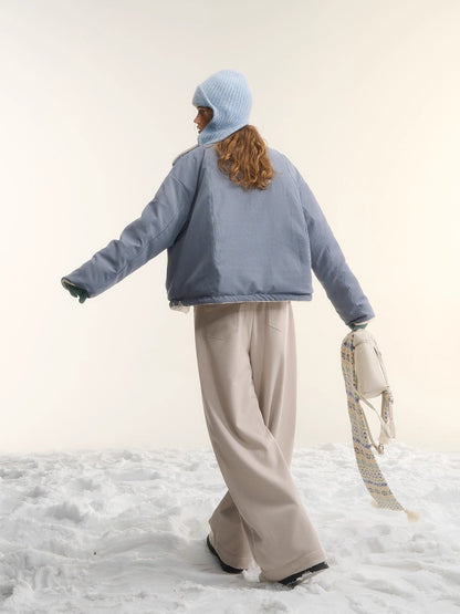 Reversible Plaid Down Puffer