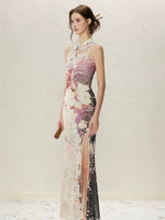Ink Blossom Qipao Set