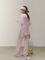 Layered Hoodie Cardigan & Pants Set