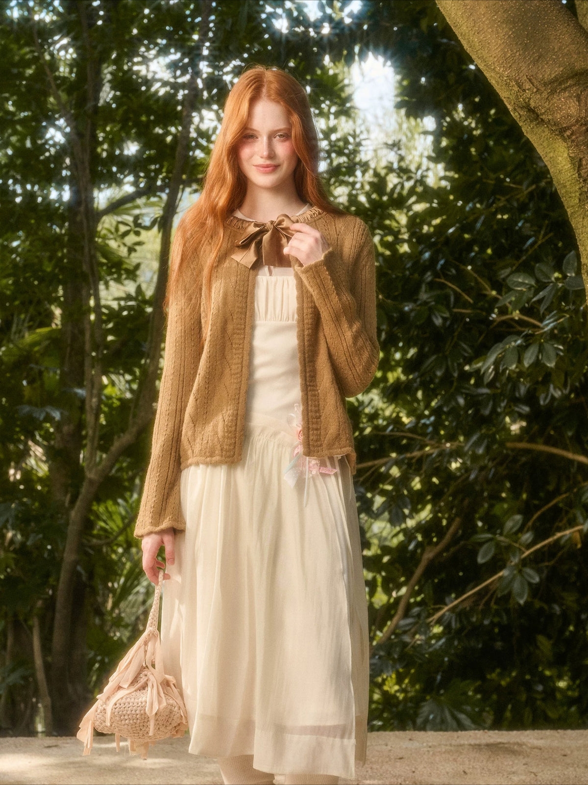 Ribbon Knit Cardigan