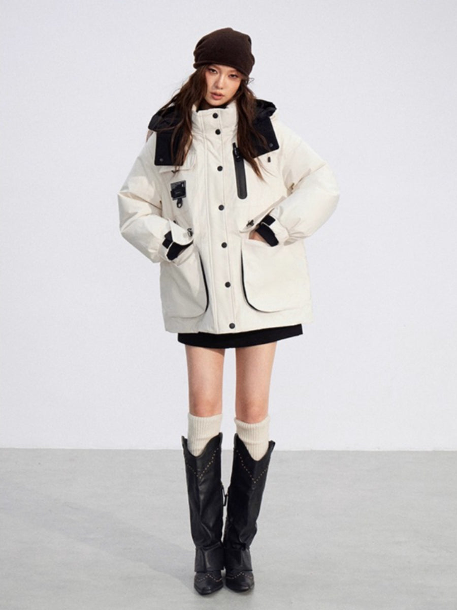 Windproof Hooded Down Jacket