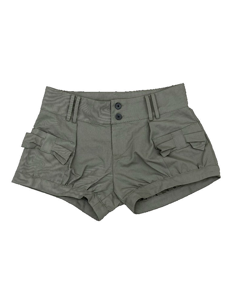 Gray Bow Cargo Shorts