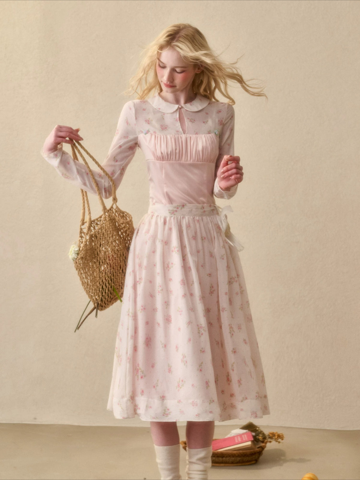 Floral Tencel Dress Set