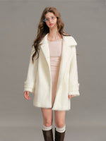Faux Mink Relaxed Lapel Coat