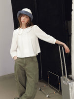 Doll Collar Seven Sleeve Shirt