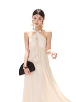 Embellished Chiffon Maxi Dress