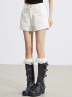 Star Stud Denim Shorts