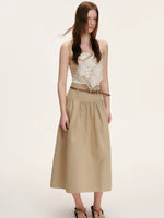 High Waist A Line Skirt