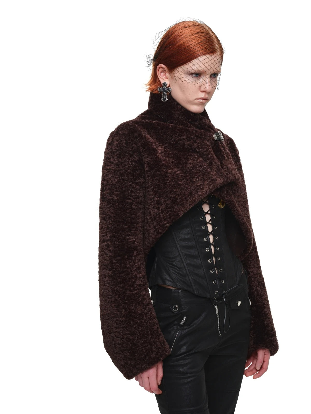 Leopard Faux Fur Crop Coat