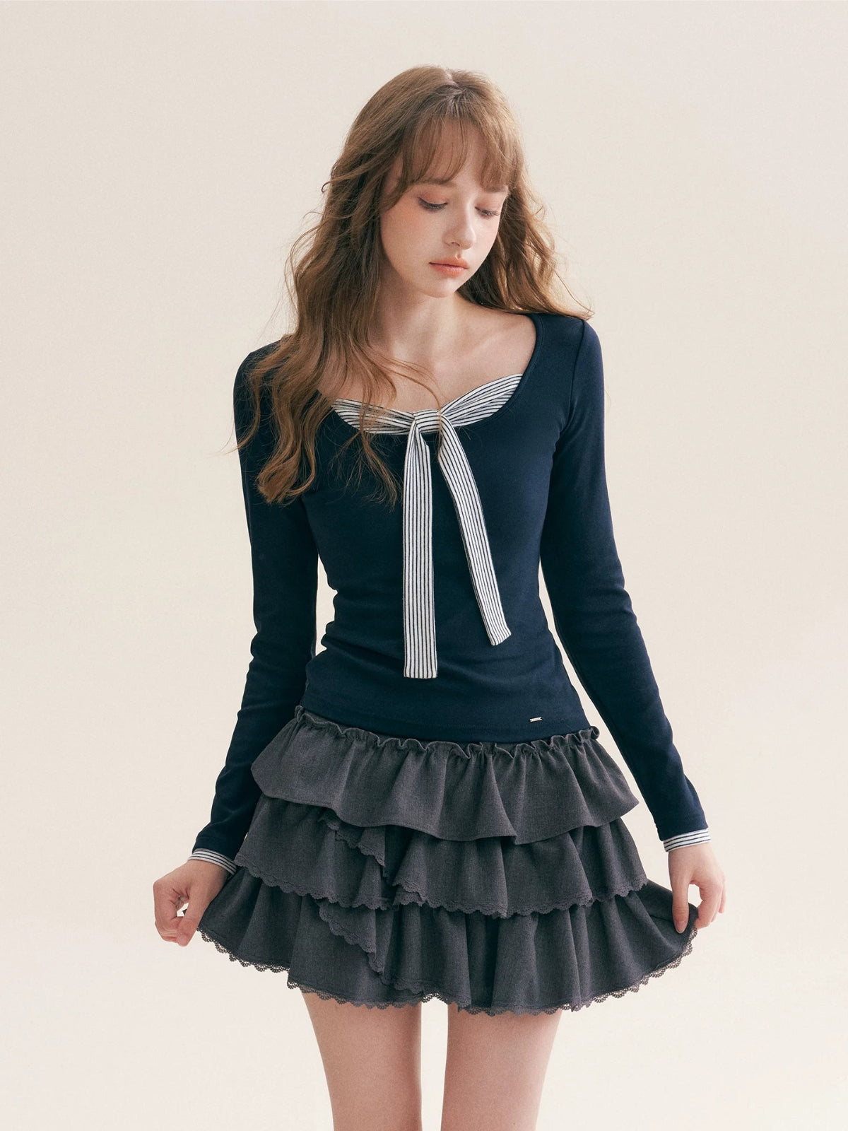 Striped Tie Top