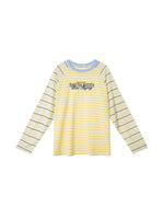 Striped Embroidery Top