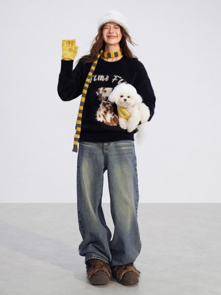 Cartoon Puppy Sweater